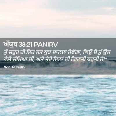 Picture 02 - ਅੱਯੂਬ 38:21 PANIRV - ਤੂੰ ਜ਼ਰੂਰ ਹੀ ਇਹ ਸਭ - Bible Verse Picture