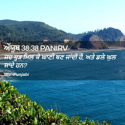 Picture 02 - ਅੱਯੂਬ 38:38 PANIRV - ਜਦ ਧੂੜ ਮਿਲ ਕੇ ਘਾਣੀ - Bible Verse Picture