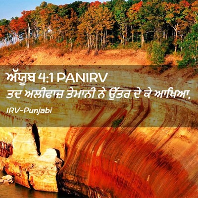 Picture 02 - ਅੱਯੂਬ 4:1 PANIRV - ਤਦ ਅਲੀਫਾਜ਼ ਤੇਮਾਨੀ - Bible Verse Picture
