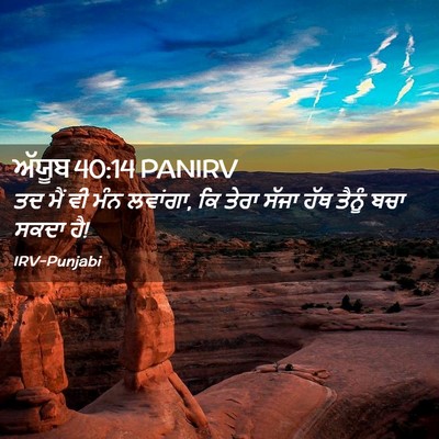 Picture 02 - ਅੱਯੂਬ 40:14 PANIRV - ਤਦ ਮੈਂ ਵੀ ਮੰਨ - Bible Verse Picture