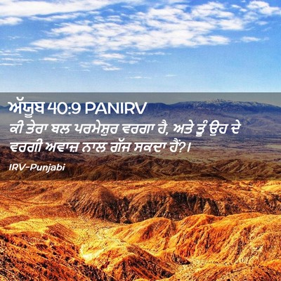 Picture 02 - ਅੱਯੂਬ 40:9 PANIRV - ਕੀ ਤੇਰਾ ਬਲ - Bible Verse Picture