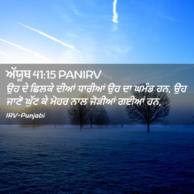 Picture 02 - ਅੱਯੂਬ 41:15 PANIRV - ਉਹ ਦੇ ਛਿਲਕੇ ਦੀਆਂ - Bible Verse Picture