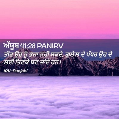 Picture 02 - ਅੱਯੂਬ 41:28 PANIRV - ਤੀਰ ਉਹ ਨੂੰ ਭਜਾ ਨਹੀਂ - Bible Verse Picture