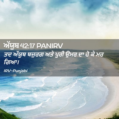 Picture 02 - ਅੱਯੂਬ 42:17 PANIRV - ਤਦ ਅੱਯੂਬ ਬਜ਼ੁਰਗ - Bible Verse Picture