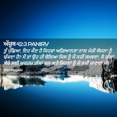 Picture 02 - ਅੱਯੂਬ 42:3 PANIRV - ਤੂੰ ਪੁੱਛਿਆ, ਇਹ ਕੌਣ - Bible Verse Picture