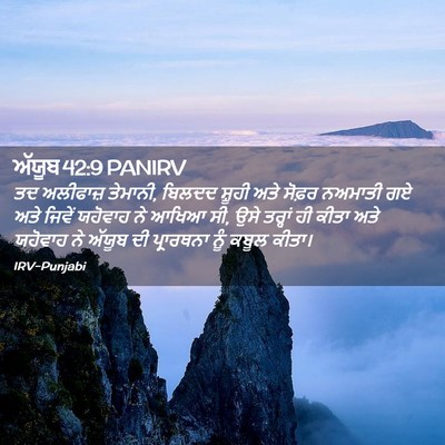 Picture 02 - ਅੱਯੂਬ 42:9 PANIRV - ਤਦ ਅਲੀਫਾਜ਼ ਤੇਮਾਨੀ, - Bible Verse Picture