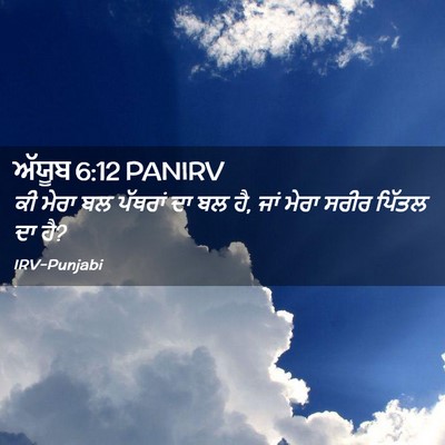 Picture 02 - ਅੱਯੂਬ 6:12 PANIRV - ਕੀ ਮੇਰਾ ਬਲ ਪੱਥਰਾਂ - Bible Verse Picture