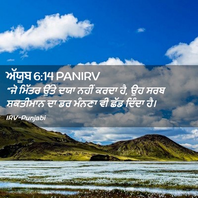 Picture 02 - ਅੱਯੂਬ 6:14 PANIRV - “ਜੋ ਮਿੱਤਰ ਉੱਤੇ ਦਯਾ - Bible Verse Picture