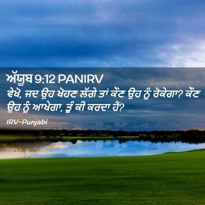 Picture 02 - ਅੱਯੂਬ 9:12 PANIRV - ਵੇਖੋ, ਜਦ ਉਹ ਖੋਹਣ - Bible Verse Picture