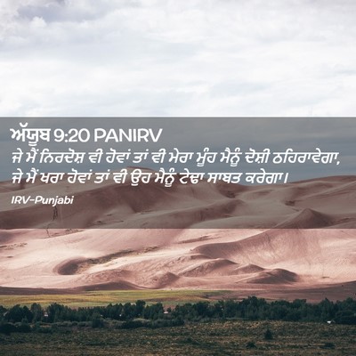 Picture 02 - ਅੱਯੂਬ 9:20 PANIRV - ਜੇ ਮੈਂ ਨਿਰਦੋਸ਼ ਵੀ - Bible Verse Picture