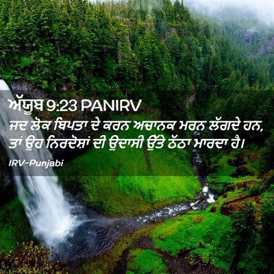 Picture 02 - ਅੱਯੂਬ 9:23 PANIRV - ਜਦ ਲੋਕ ਬਿਪਤਾ ਦੇ ਕਰਨ - Bible Verse Picture