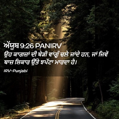 Picture 02 - ਅੱਯੂਬ 9:26 PANIRV - ਉਹ ਕਾਗਜ਼ਾਂ ਦੀ ਬੇੜੀ - Bible Verse Picture