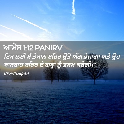 Picture 02 - ਆਮੋਸ 1:12 PANIRV - ਇਸ ਲਈ ਮੈਂ ਤੇਮਾਨ - Bible Verse Picture