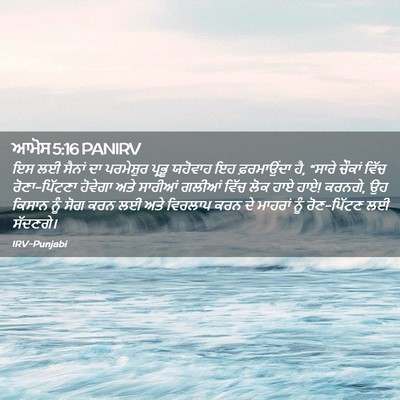 Picture 02 - ਆਮੋਸ 5:16 PANIRV - ਇਸ ਲਈ ਸੈਨਾਂ ਦਾ - Bible Verse Picture