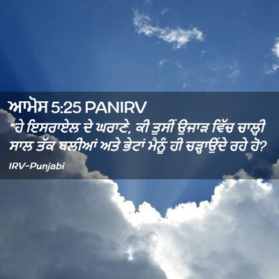 Picture 02 - ਆਮੋਸ 5:25 PANIRV - “ਹੇ ਇਸਰਾਏਲ ਦੇ - Bible Verse Picture