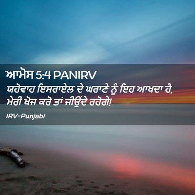 Picture 02 - ਆਮੋਸ 5:4 PANIRV - ਯਹੋਵਾਹ ਇਸਰਾਏਲ ਦੇ - Bible Verse Picture