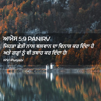 Picture 02 - ਆਮੋਸ 5:9 PANIRV - ਜਿਹੜਾ ਛੇਤੀ ਨਾਲ - Bible Verse Picture