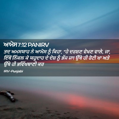 Picture 02 - ਆਮੋਸ 7:12 PANIRV - ਤਦ ਅਮਸਯਾਹ ਨੇ ਆਮੋਸ - Bible Verse Picture