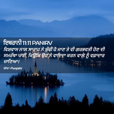 Picture 02 - ਇਬਰਾਨੀ 11:11 PANIRV - ਵਿਸ਼ਵਾਸ ਨਾਲ ਸਾਰਾਹ - Bible Verse Picture