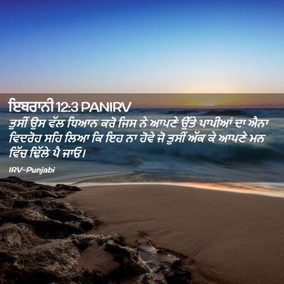 Picture 02 - ਇਬਰਾਨੀ 12:3 PANIRV - ਤੁਸੀਂ ਉਸ ਵੱਲ ਧਿਆਨ - Bible Verse Picture