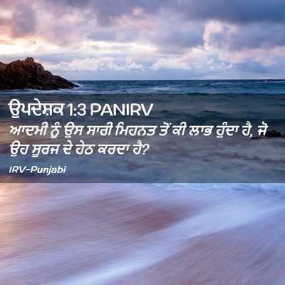 Picture 02 - ਉਪਦੇਸ਼ਕ 1:3 PANIRV - ਆਦਮੀ ਨੂੰ ਉਸ ਸਾਰੀ - Bible Verse Picture