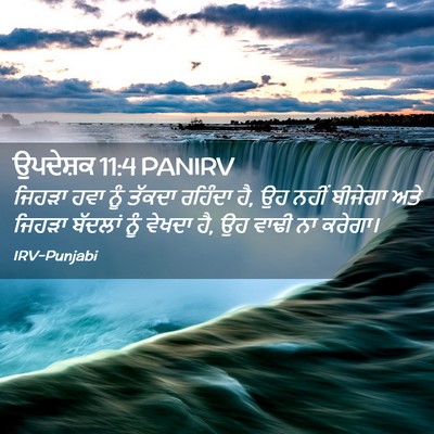 Picture 02 - ਉਪਦੇਸ਼ਕ 11:4 PANIRV - ਜਿਹੜਾ ਹਵਾ ਨੂੰ - Bible Verse Picture