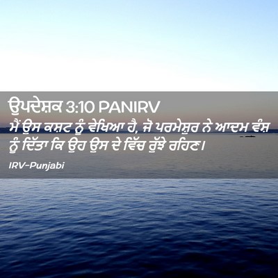 Picture 02 - ਉਪਦੇਸ਼ਕ 3:10 PANIRV - ਮੈਂ ਉਸ ਕਸ਼ਟ ਨੂੰ - Bible Verse Picture