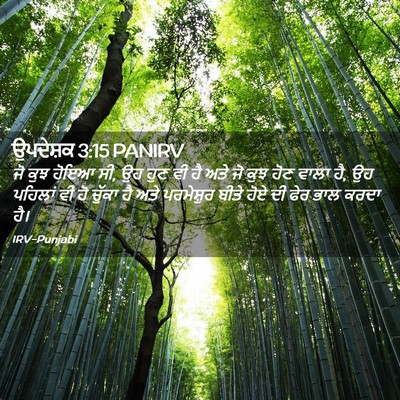 Picture 02 - ਉਪਦੇਸ਼ਕ 3:15 PANIRV - ਜੋ ਕੁਝ ਹੋਇਆ ਸੀ, ਉਹ - Bible Verse Picture