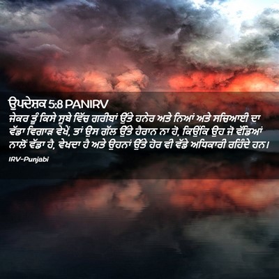 Picture 02 - ਉਪਦੇਸ਼ਕ 5:8 PANIRV - ਜੇਕਰ ਤੂੰ ਕਿਸੇ ਸੂਬੇ - Bible Verse Picture