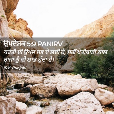 Picture 02 - ਉਪਦੇਸ਼ਕ 5:9 PANIRV - ਧਰਤੀ ਦੀ ਉਪਜ ਸਭ ਦੇ - Bible Verse Picture