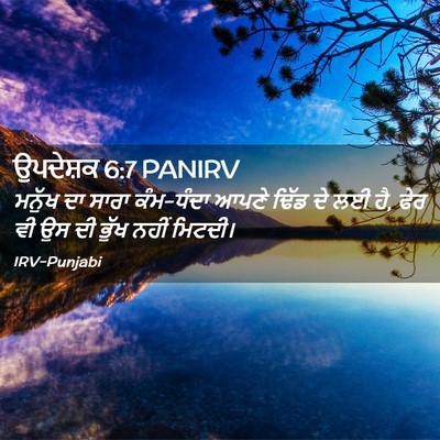 Picture 02 - ਉਪਦੇਸ਼ਕ 6:7 PANIRV - ਮਨੁੱਖ ਦਾ ਸਾਰਾ - Bible Verse Picture