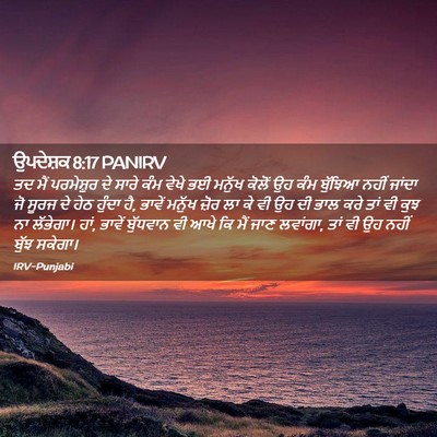 Picture 02 - ਉਪਦੇਸ਼ਕ 8:17 PANIRV - ਤਦ ਮੈਂ ਪਰਮੇਸ਼ੁਰ ਦੇ - Bible Verse Picture
