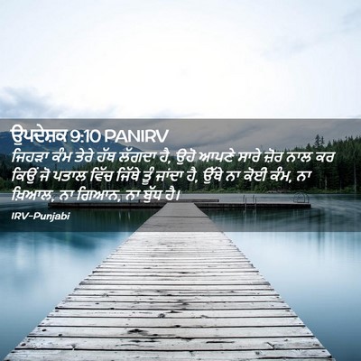 Picture 02 - ਉਪਦੇਸ਼ਕ 9:10 PANIRV - ਜਿਹੜਾ ਕੰਮ ਤੇਰੇ ਹੱਥ - Bible Verse Picture