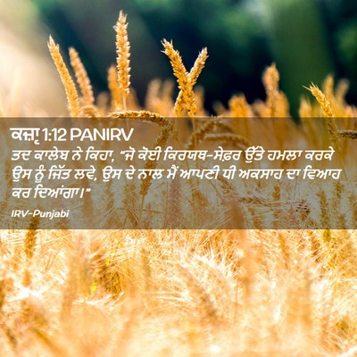 Picture 02 - ਕਜ਼ਾૃ 1:12 PANIRV - ਤਦ ਕਾਲੇਬ ਨੇ ਕਿਹਾ, - Bible Verse Picture