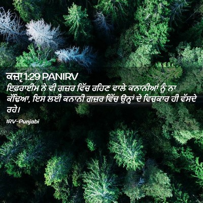 Picture 02 - ਕਜ਼ਾૃ 1:29 PANIRV - ਇਫ਼ਰਾਈਮ ਨੇ ਵੀ ਗਜ਼ਰ - Bible Verse Picture
