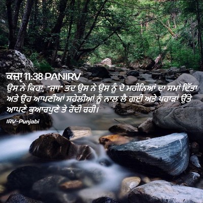 Picture 02 - ਕਜ਼ਾૃ 11:38 PANIRV - ਉਸ ਨੇ ਕਿਹਾ, “ਜਾ!” ਤਦ - Bible Verse Picture