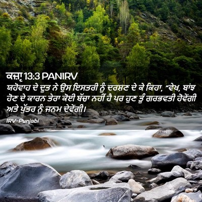 Picture 02 - ਕਜ਼ਾૃ 13:3 PANIRV - ਯਹੋਵਾਹ ਦੇ ਦੂਤ ਨੇ ਉਸ - Bible Verse Picture