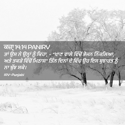 Picture 02 - ਕਜ਼ਾૃ 14:14 PANIRV - ਤਾਂ ਉਸ ਨੇ ਉਨ੍ਹਾਂ - Bible Verse Picture