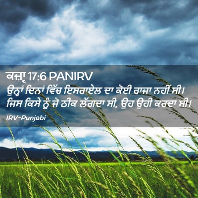 Picture 02 - ਕਜ਼ਾૃ 17:6 PANIRV - ਉਨ੍ਹਾਂ ਦਿਨਾਂ ਵਿੱਚ - Bible Verse Picture