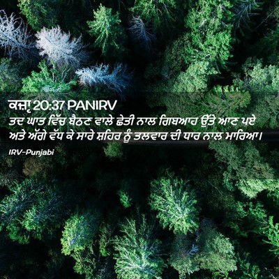 Picture 02 - ਕਜ਼ਾૃ 20:37 PANIRV - ਤਦ ਘਾਤ ਵਿੱਚ ਬੈਠਣ - Bible Verse Picture