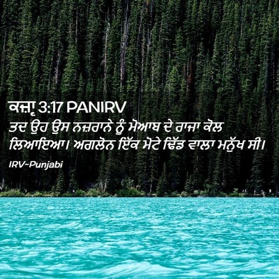 Picture 02 - ਕਜ਼ਾૃ 3:17 PANIRV - ਤਦ ਉਹ ਉਸ ਨਜ਼ਰਾਨੇ - Bible Verse Picture