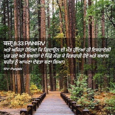 Picture 02 - ਕਜ਼ਾૃ 8:33 PANIRV - ਅਤੇ ਅਜਿਹਾ ਹੋਇਆ ਕਿ - Bible Verse Picture