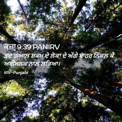 Picture 02 - ਕਜ਼ਾૃ 9:39 PANIRV - ਤਦ ਗਆਲ ਸ਼ਕਮ ਦੇ - Bible Verse Picture