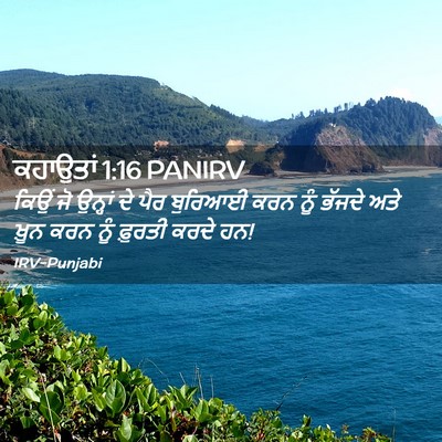 Picture 02 - ਕਹਾਉਤਾਂ 1:16 PANIRV - ਕਿਉਂ ਜੋ ਉਨ੍ਹਾਂ ਦੇ - Bible Verse Picture