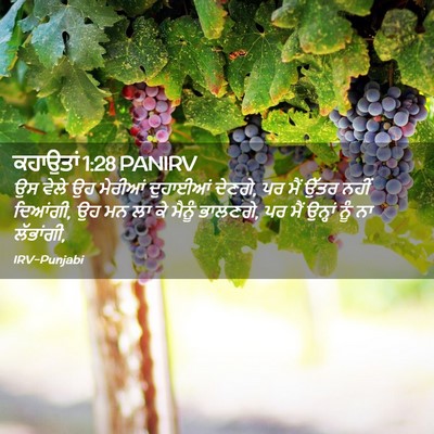 Picture 02 - ਕਹਾਉਤਾਂ 1:28 PANIRV - ਉਸ ਵੇਲੇ ਉਹ ਮੇਰੀਆਂ - Bible Verse Picture
