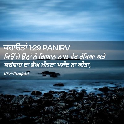 Picture 02 - ਕਹਾਉਤਾਂ 1:29 PANIRV - ਕਿਉਂ ਜੋ ਉਨ੍ਹਾਂ ਨੇ - Bible Verse Picture