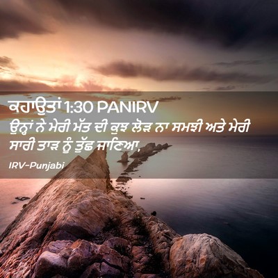 Picture 02 - ਕਹਾਉਤਾਂ 1:30 PANIRV - ਉਨ੍ਹਾਂ ਨੇ ਮੇਰੀ ਮੱਤ - Bible Verse Picture