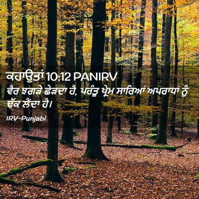 Picture 02 - ਕਹਾਉਤਾਂ 10:12 PANIRV - ਵੈਰ ਝਗੜੇ ਛੇੜਦਾ ਹੈ, - Bible Verse Picture