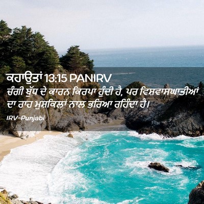 Picture 02 - ਕਹਾਉਤਾਂ 13:15 PANIRV - ਚੰਗੀ ਬੁੱਧ ਦੇ ਕਾਰਨ - Bible Verse Picture
