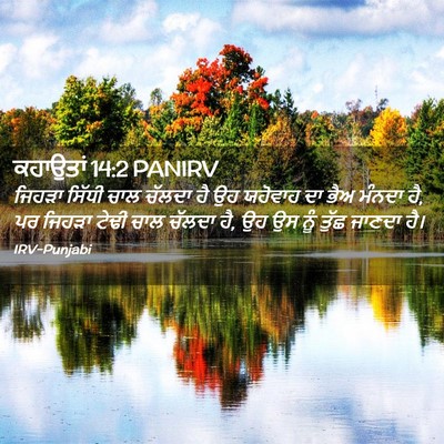 Picture 02 - ਕਹਾਉਤਾਂ 14:2 PANIRV - ਜਿਹੜਾ ਸਿੱਧੀ ਚਾਲ - Bible Verse Picture